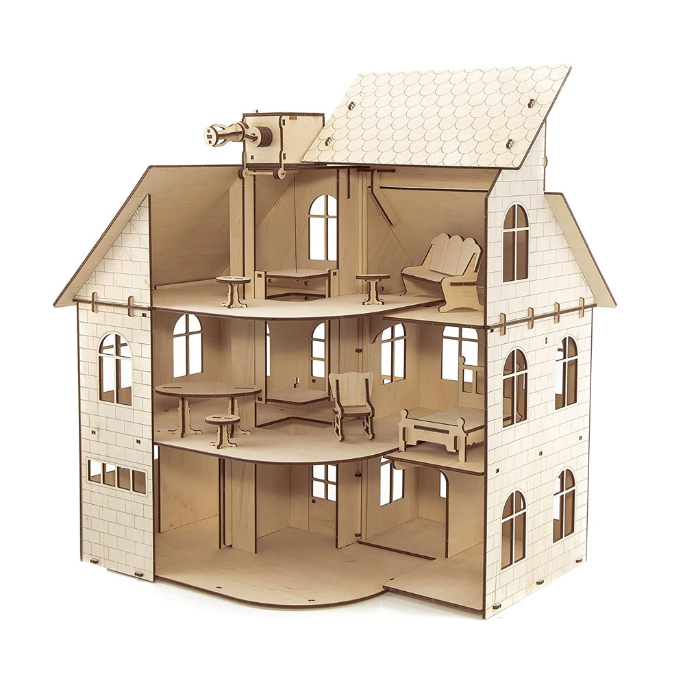 Maison de Poupée à construire Eco Wood Art