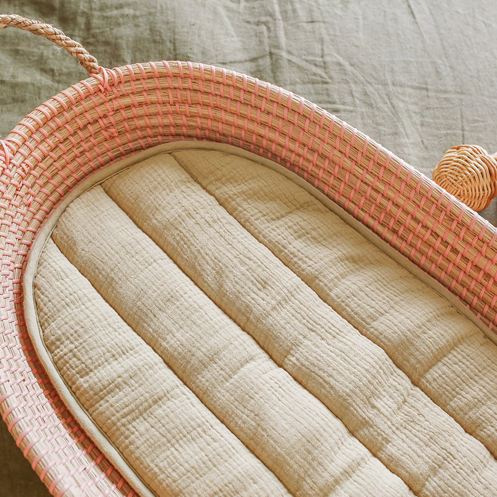 Matelas à langer ovale Luxe - Vert clair - Olli Ella