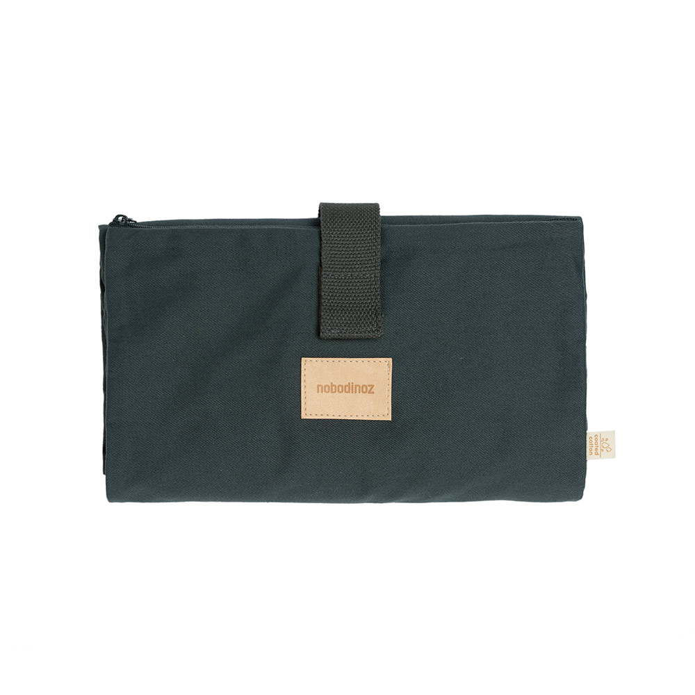 Matelas à langer de Voyage Imperméable - Bleu Carbone - Nobodinoz