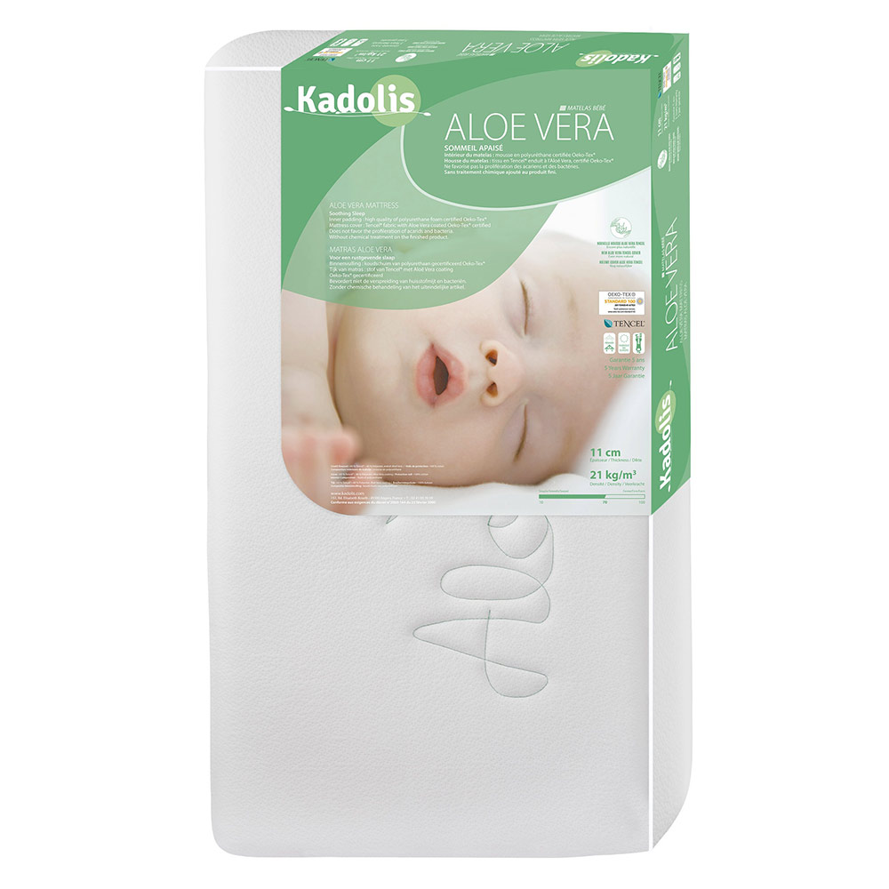 Matelas Aloé Vera déhoussable 70x140x11 - Kadolis