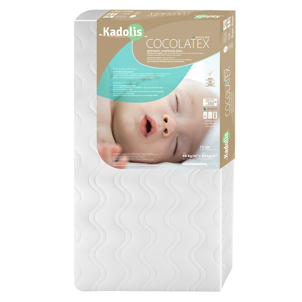 Matelas Coco Latex déhoussable 60x120x12 - Kadolis