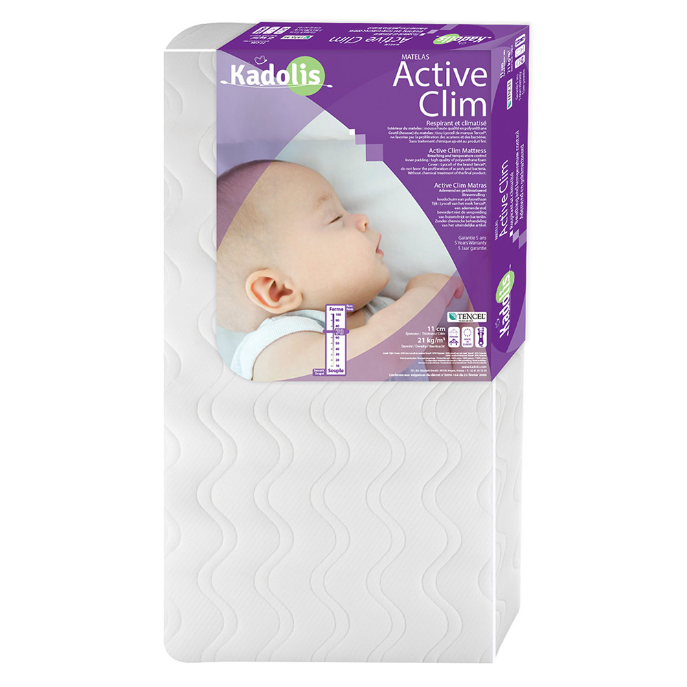 Matelas Tencel ActiveClim déhoussable 60x120x11 - Kadolis