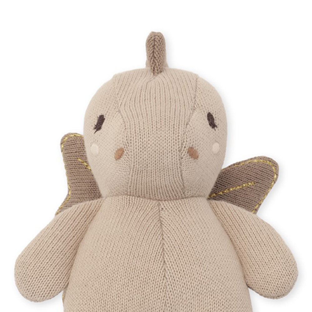 Mini doudou hochet Dragon - Rose Konges Slojd