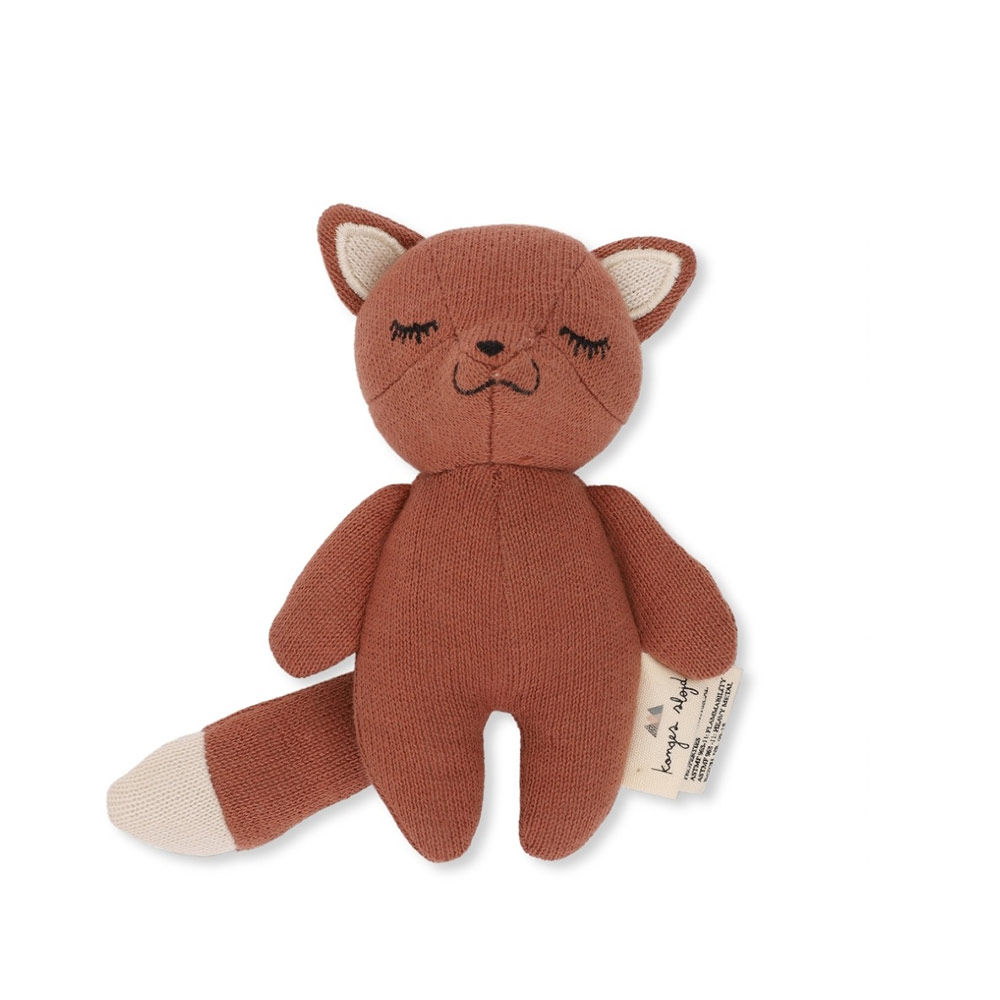 Mini doudou hochet Renard - Konges Slojd