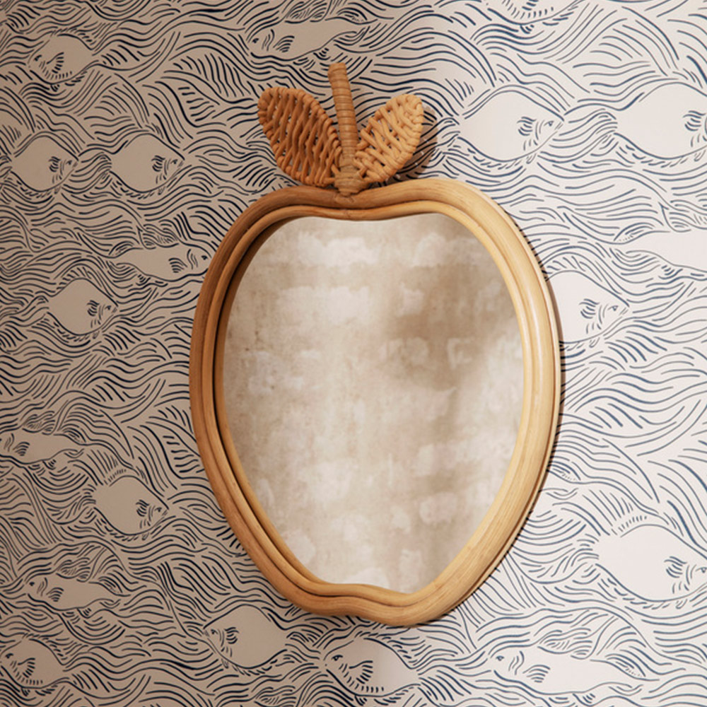 Miroir Pomme en rotin Ferm Living