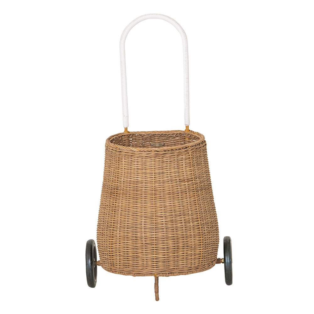 Panier à roulettes en rotin Luggy Medium - Naturel - Olli Ella