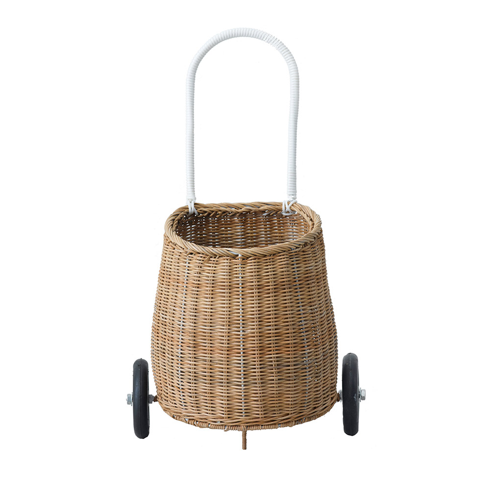 Panier à roulettes en rotin Luggy enfant - Naturel - Olli Ella