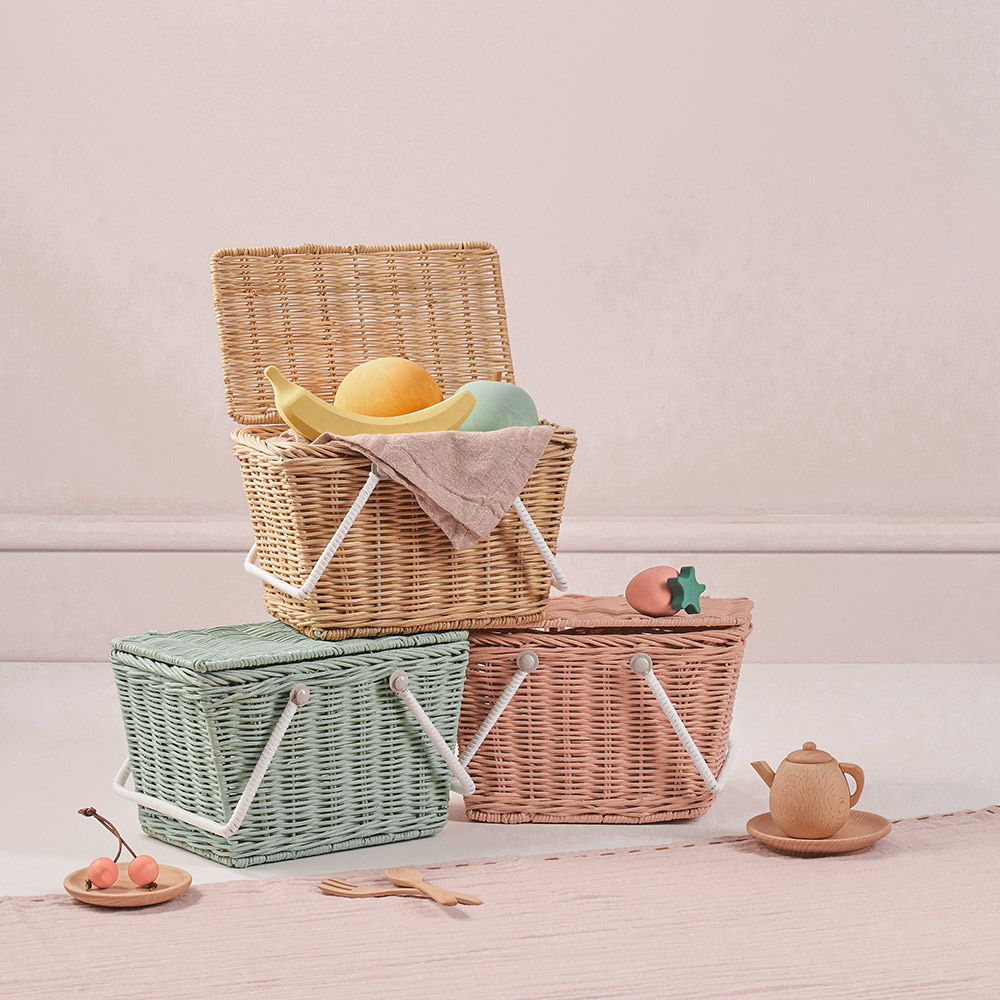 Panier en rotin Piki - Paille - Olli Ella