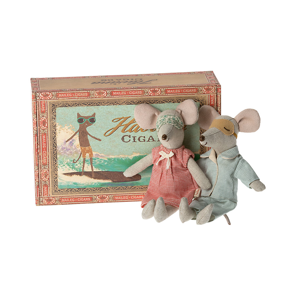 Souris Parents dans leur boîte Maileg