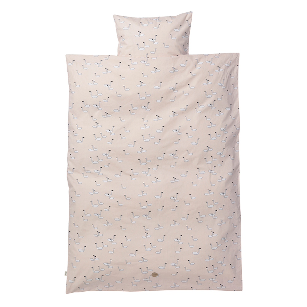 Parure de lit Cygnes Rose poudré Ferm Living pour Parure de lit Cygnes Rose poudré Ferm Living pour