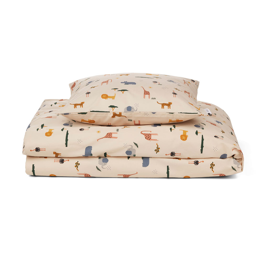 Julius Zöllner Parure De Lit Safari - Housse De Couette Et Taie Réversible 100% Coton Pour Enfants