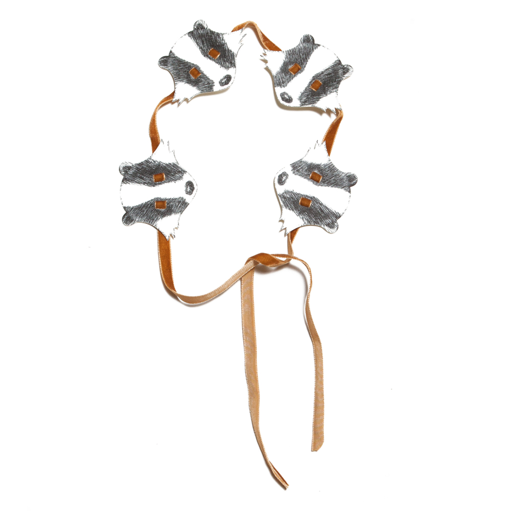Couronne enfant Blaireau - Noir/Blanc - Ninn Apouladaki