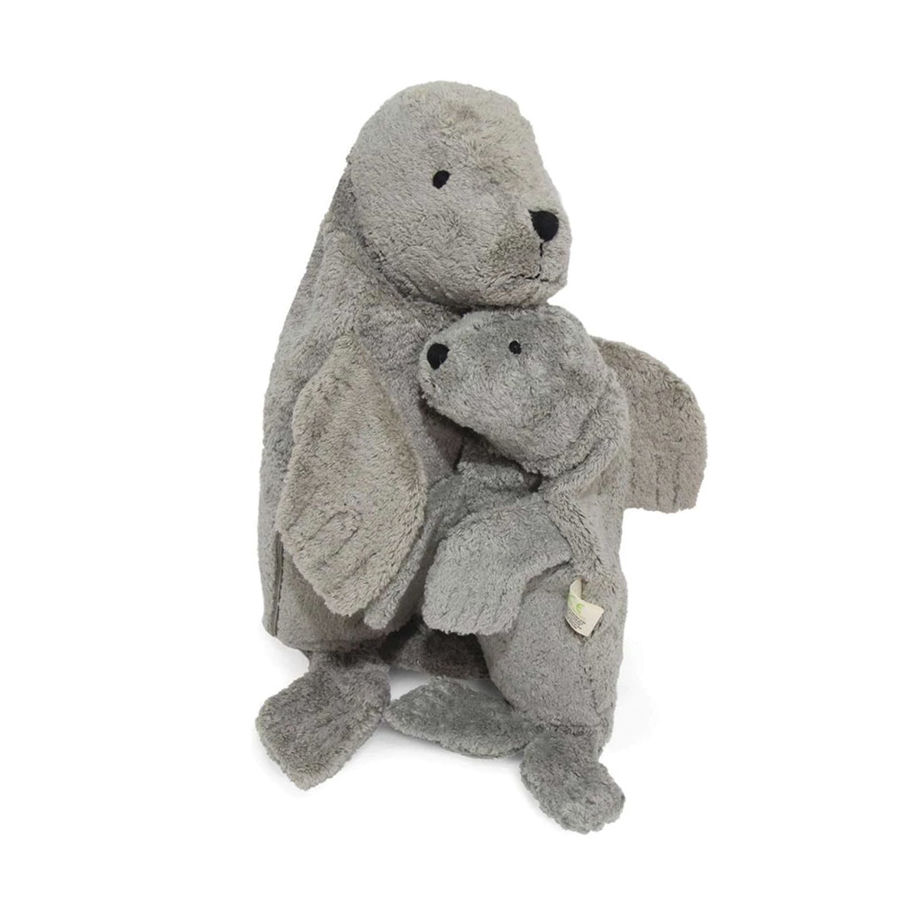Grande Peluche Bouillotte Phoque - Gris Senger Naturwelt