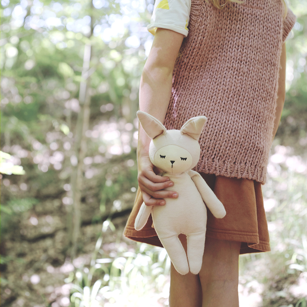 Doudou Lapin Buddy Bunny - Mauve clair - Fabelab
