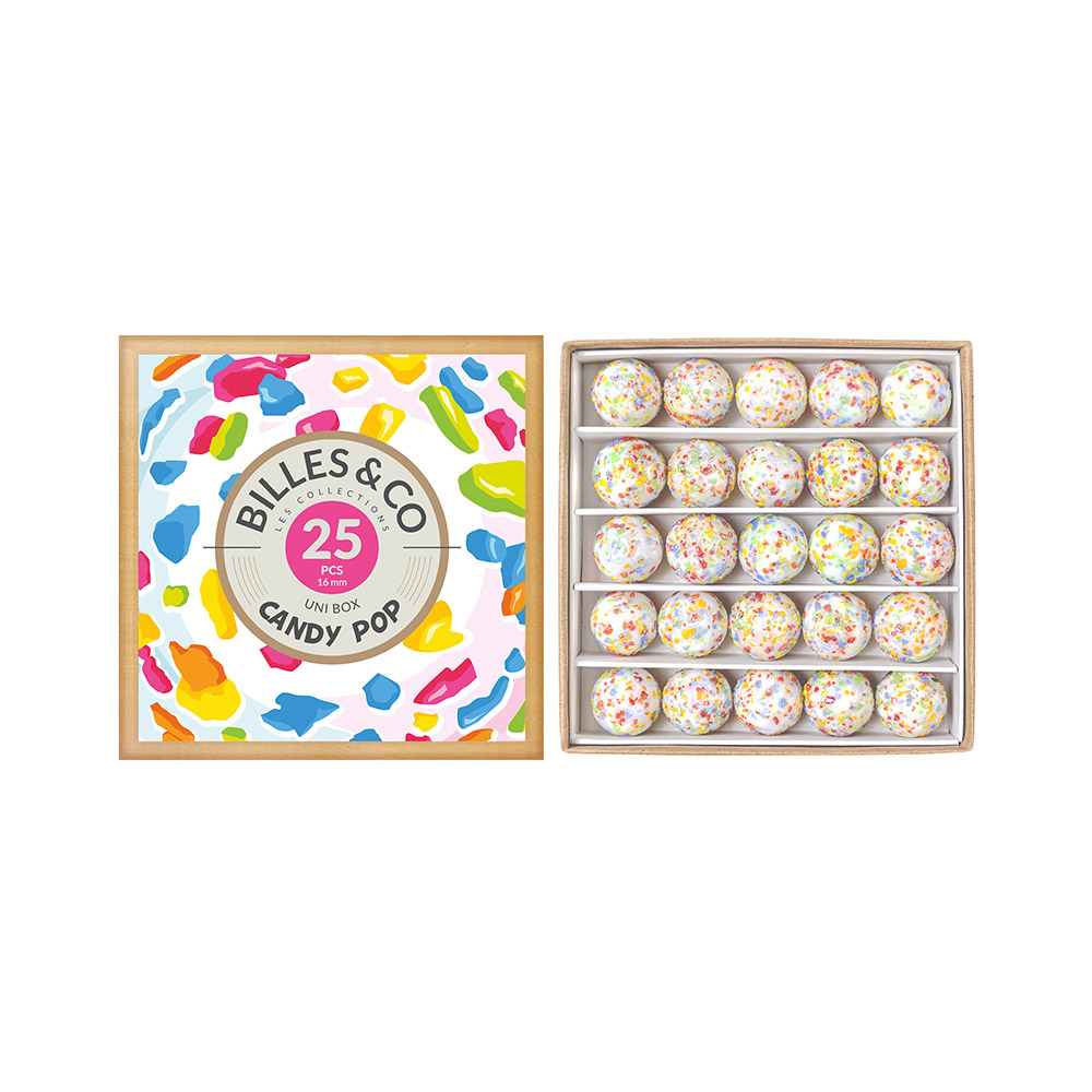 Petit Coffret de 25 Billes - Candy Pop - Billes and Co