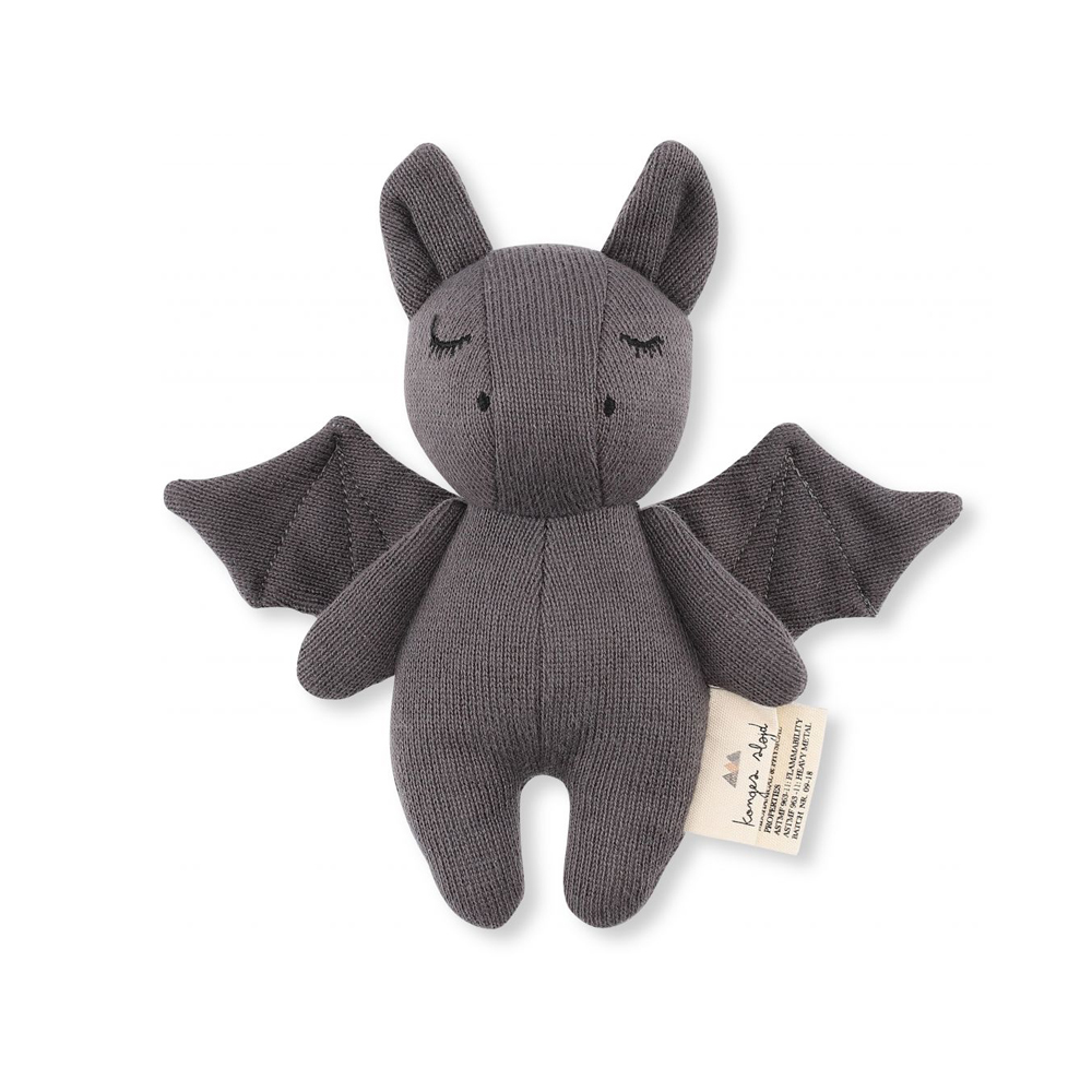 Mini doudou hochet Chauve-souris - Konges Slojd
