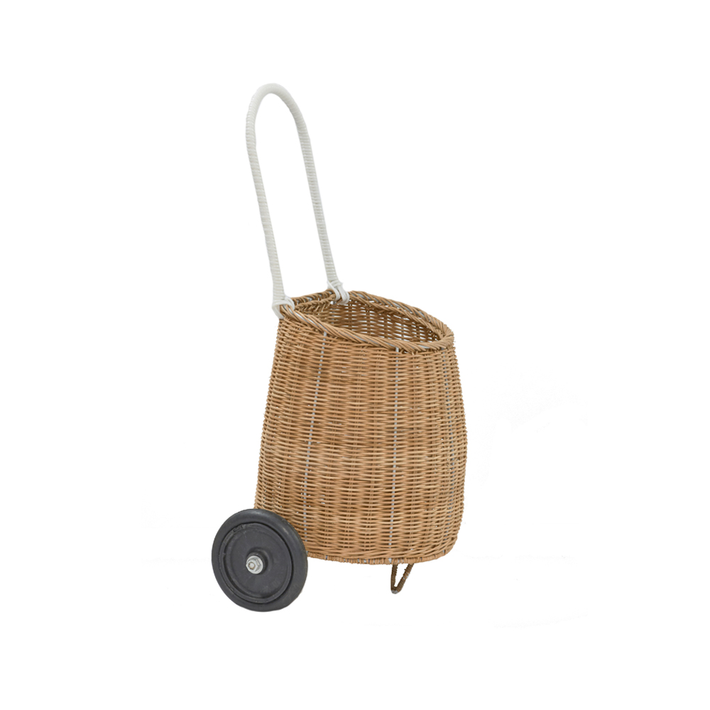 Panier à roulettes en rotin Luggy enfant - Naturel - Olli Ella
