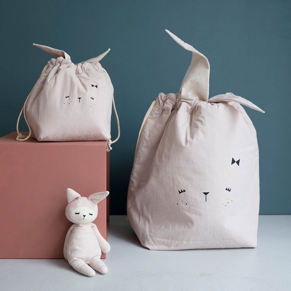 Petit panier de rangement Lapin Bunny - Mauve - Fabelab