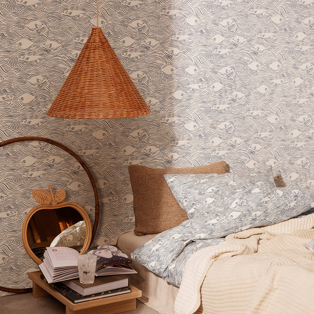 Suspension Dou en rotin D.45 cm Ferm Living