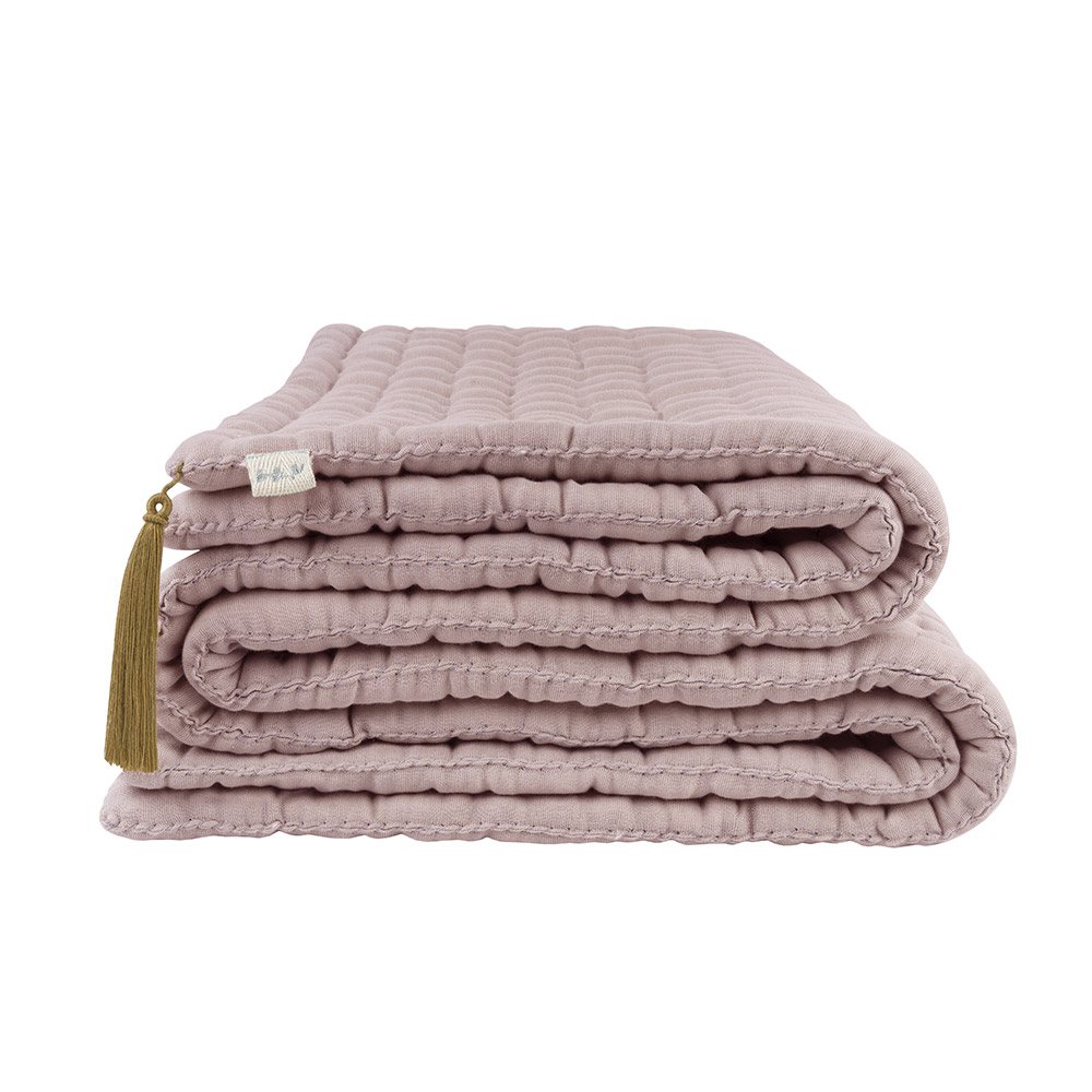 Plaid Tatami - Vieux Rose