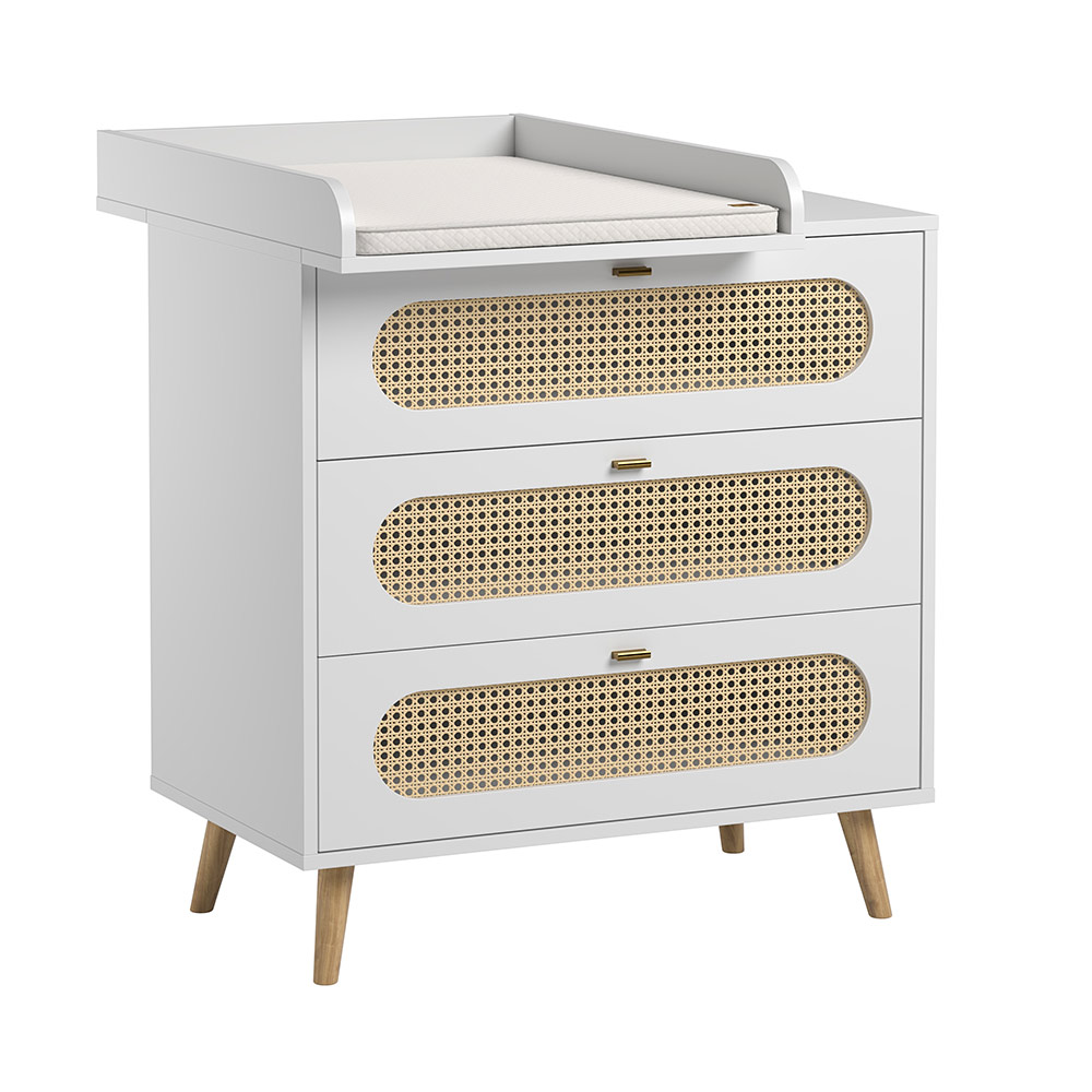 Plan à langer pour commode Canne - Blanc Vox