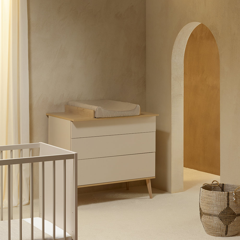 Plan à langer pour Commode Flow - Argile / Chêne Quax