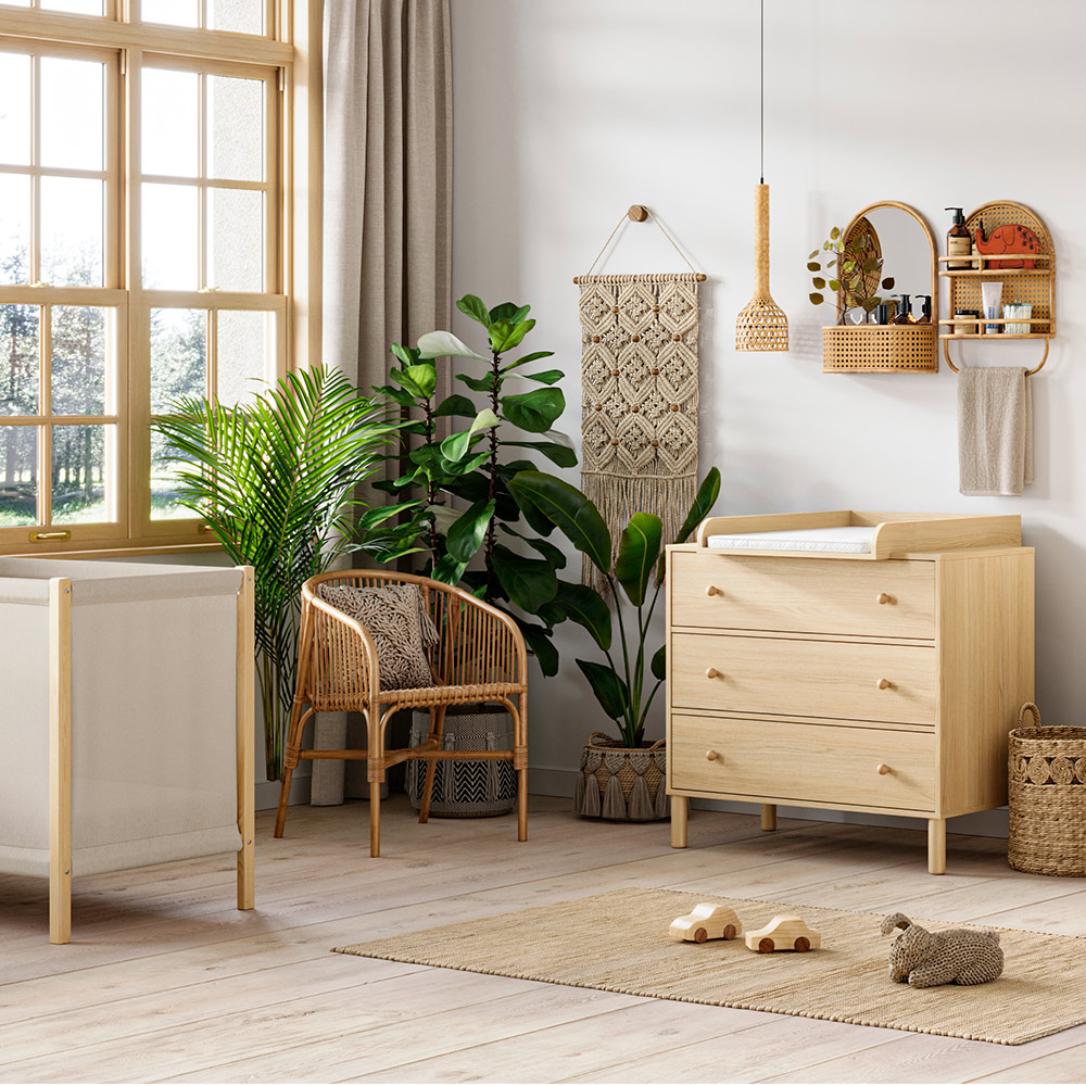 Plan à langer pour commode Tela - Chêne Vox