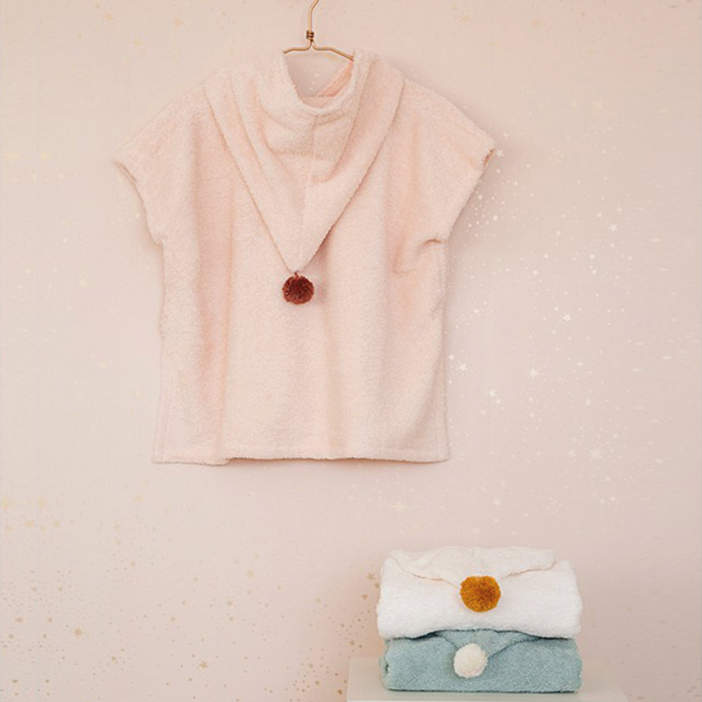 Poncho Enfant So Cute - Rose pâle - Nobodinoz