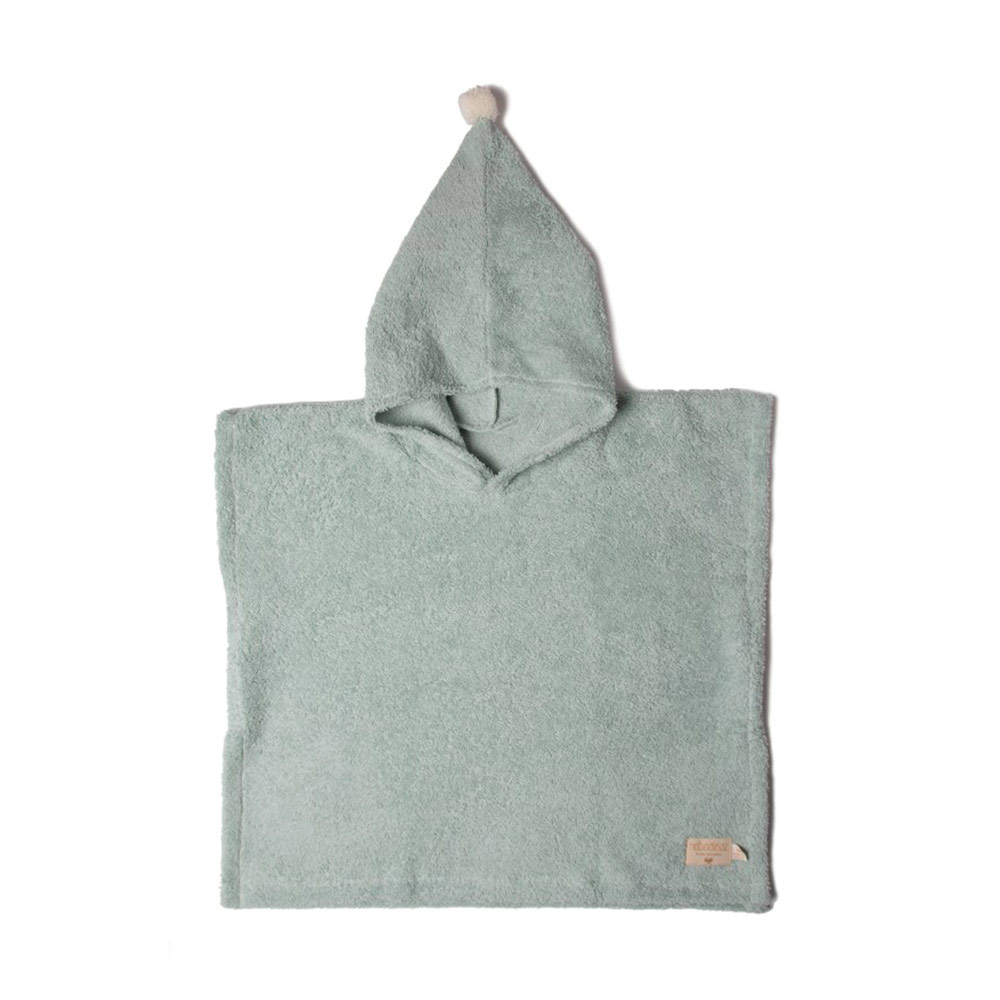 Poncho Enfant So Cute - Vert Celadon - Nobodinoz