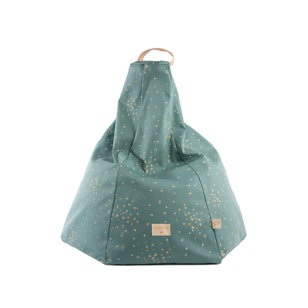Pouf Marrakech Gold Confetti - Magic Green - Nobodinoz