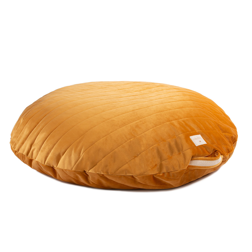 Pouf Sahara éco-velours - Moutarde - Nobodinoz