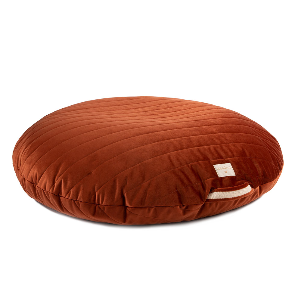 Pouf Sahara éco-velours - Rouille - Nobodinoz