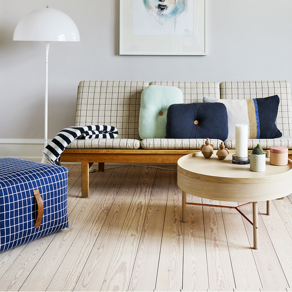 Pouf carré Sit on me - Bleu - OYOY