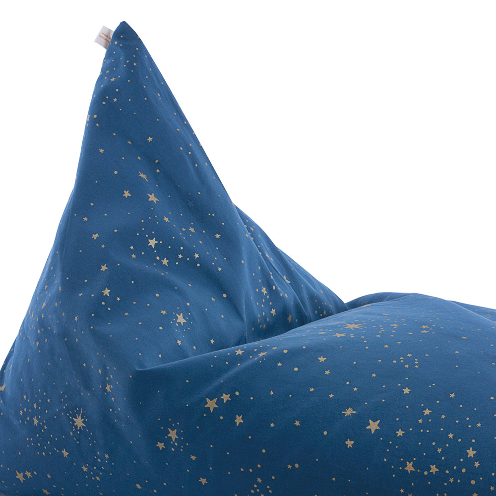 Pouf XL Essaouira Gold Stella - Bleu nuit - Nobodinoz