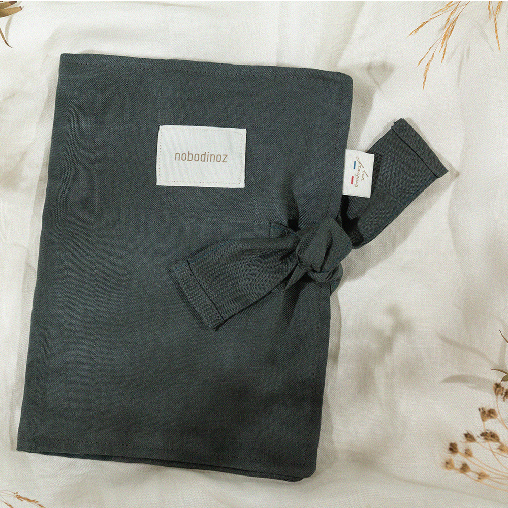 Protège Carnet de Santé A5 Lin Français - Green Blue Nobodinoz