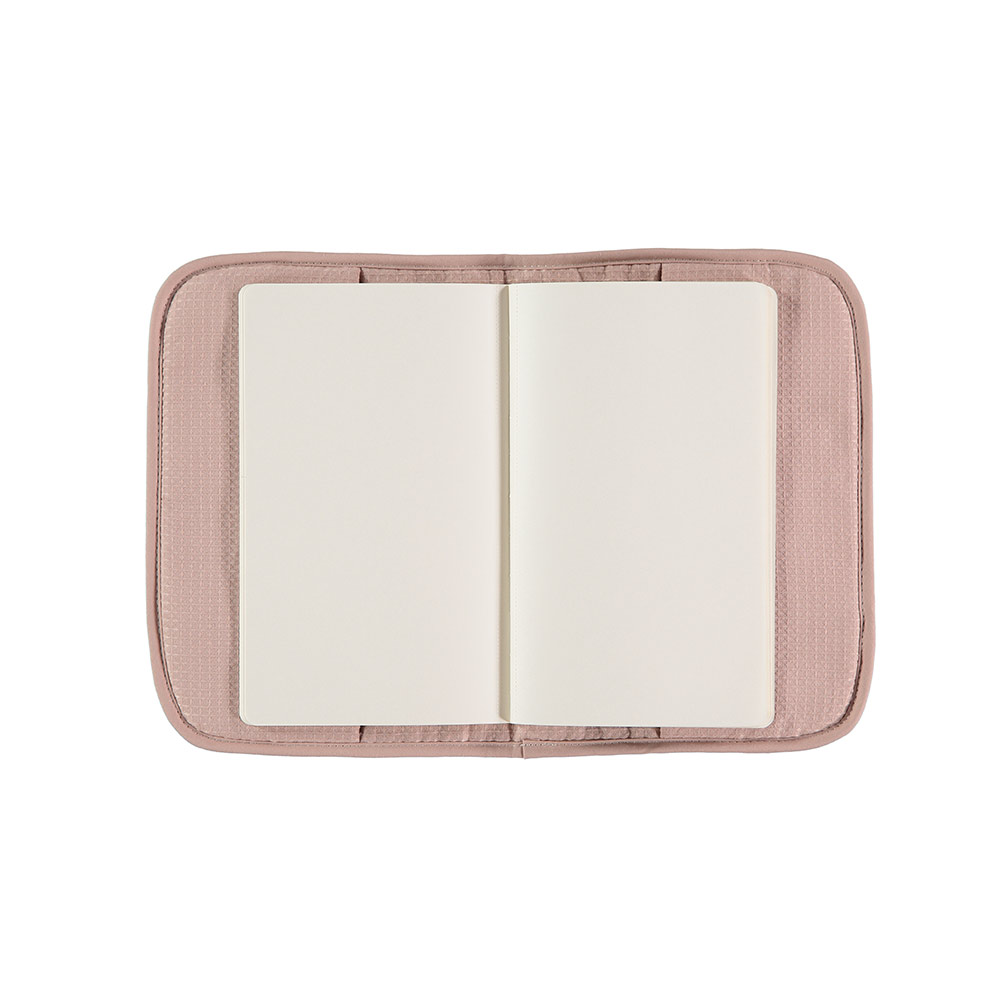Protège carnet de santé Poema Nid d'abeille - Vieux Rose - Nobodinoz