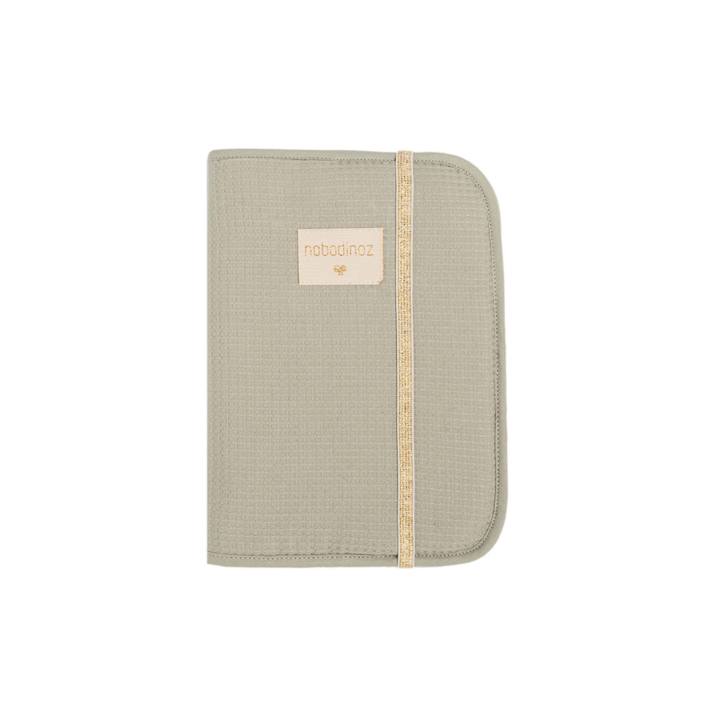 Protège carnet de santé Poema Nid d'abeille - Vert Laurier - Nobodinoz