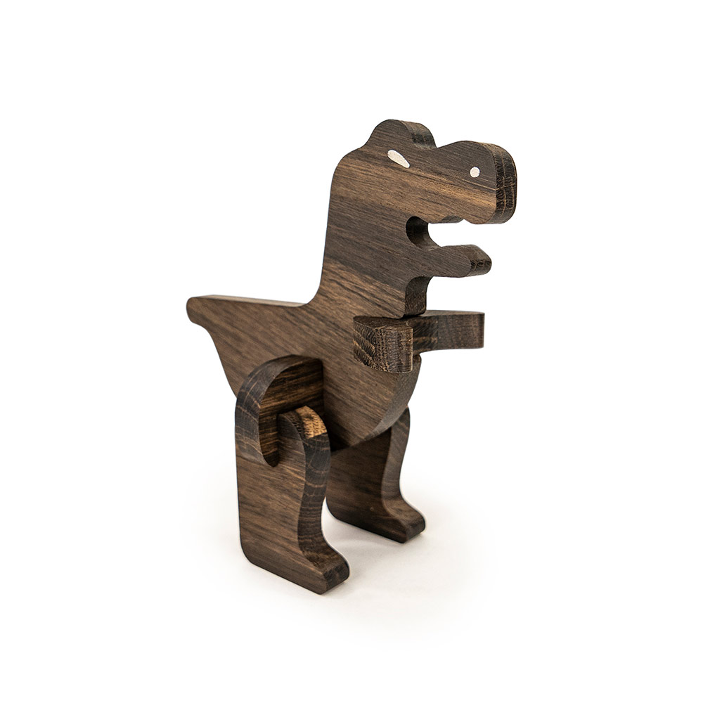 Puzzle T-Rex à assembler - Chêne foncé Bajo