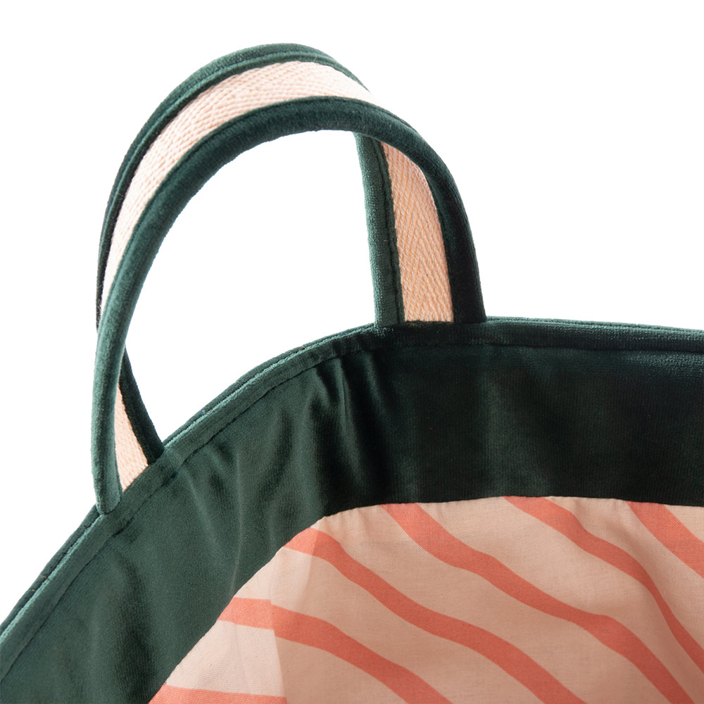 Sac de rangement Velours Savanna - Emeraude - Nobodinoz