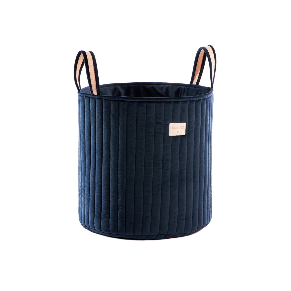 Sac de rangement Velours Savanna - Bleu nuit - Nobodinoz