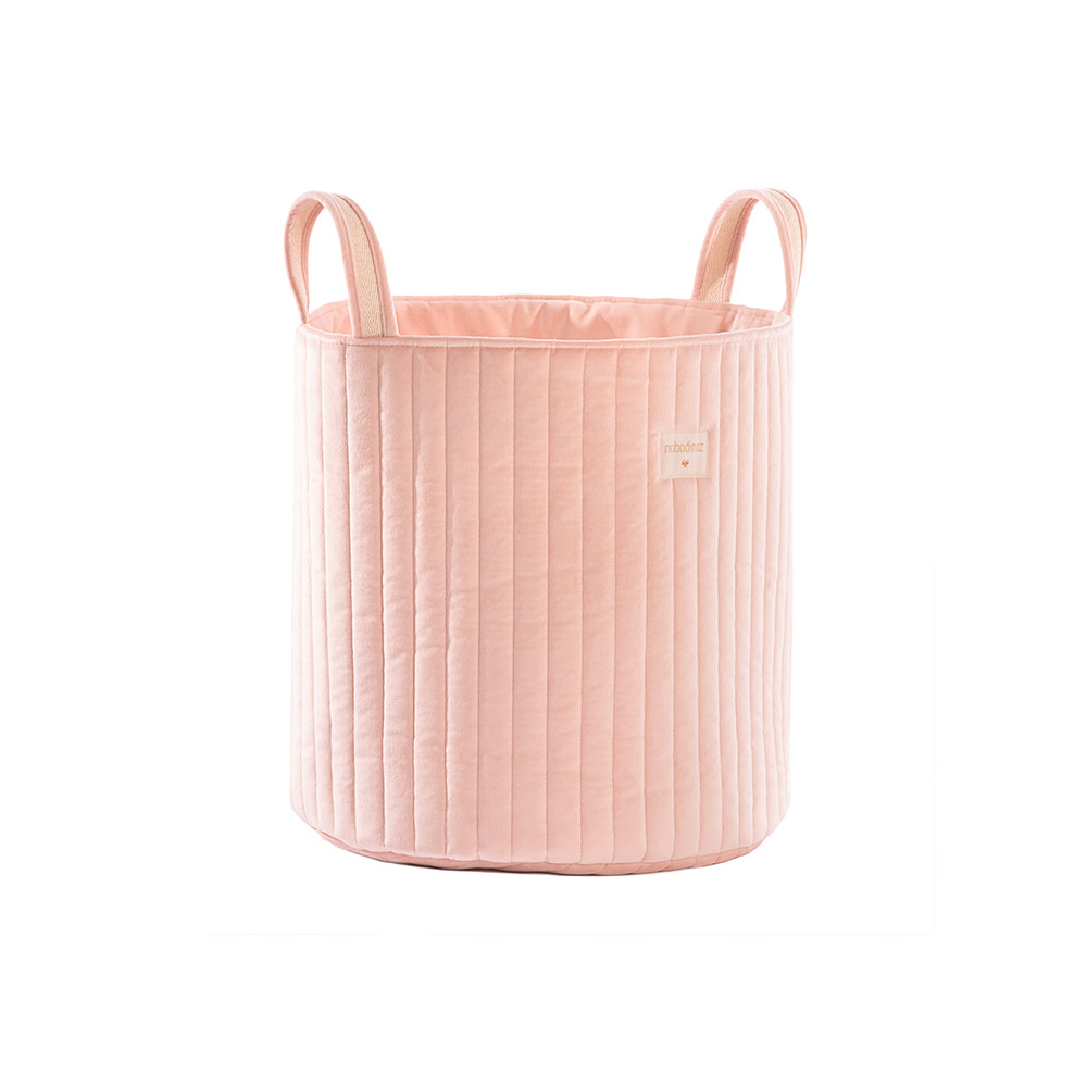 Sac de rangement Velours Savanna - Rose poudré - Nobodinoz