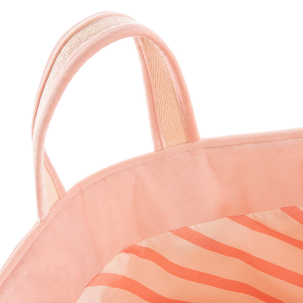 Sac de rangement Velours Savanna - Rose poudré - Nobodinoz