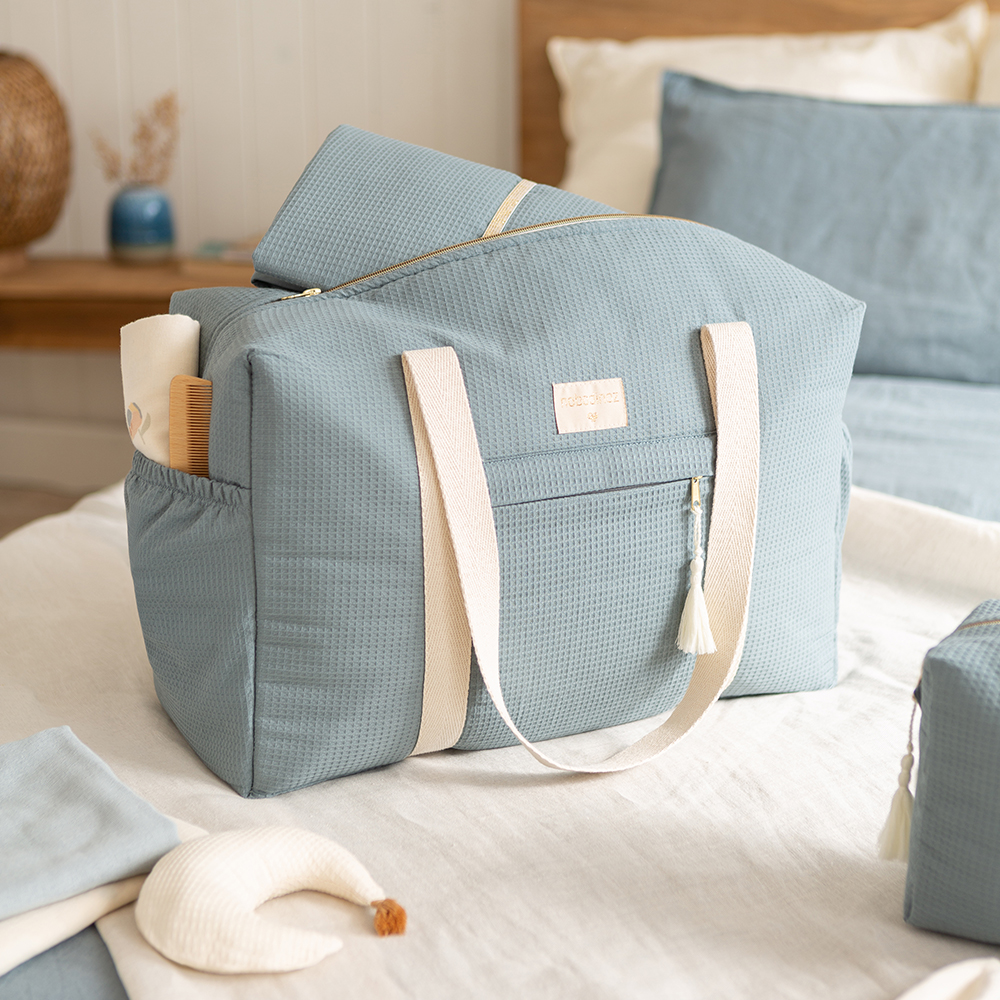 Sac de Maternité Imperméable Opera - Bleu Stone - Nobodinoz