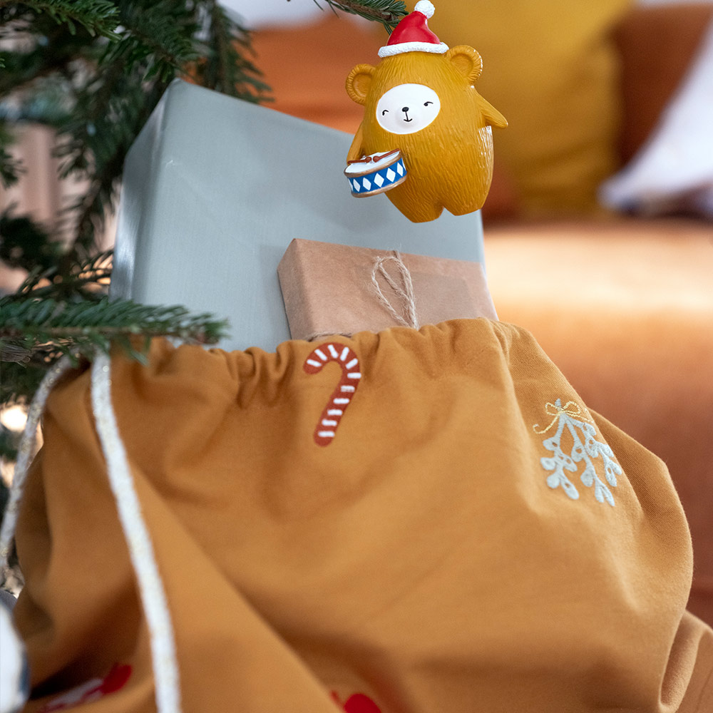 Sac Cadeaux Noël brodé Nostalgia Fabelab