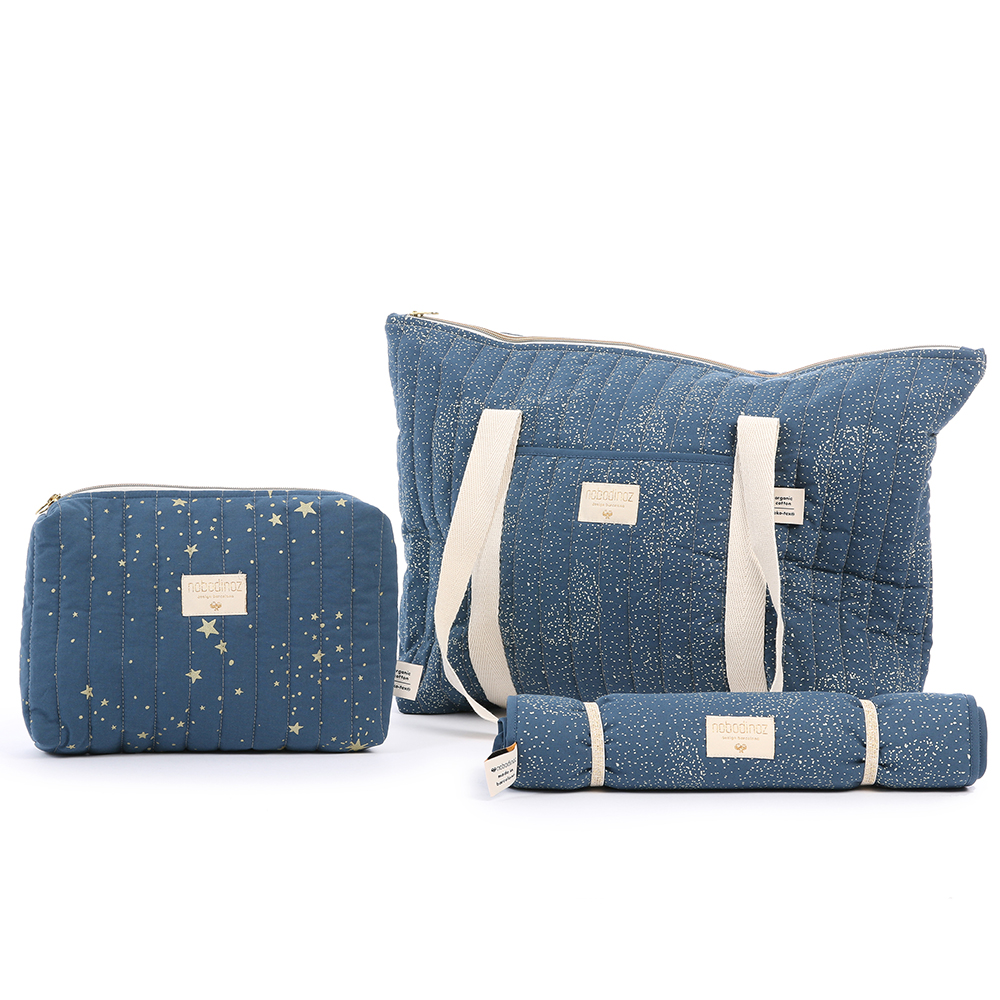 Sac de maternité Paris gold bubble Elements - Bleu marine - Nobodinoz