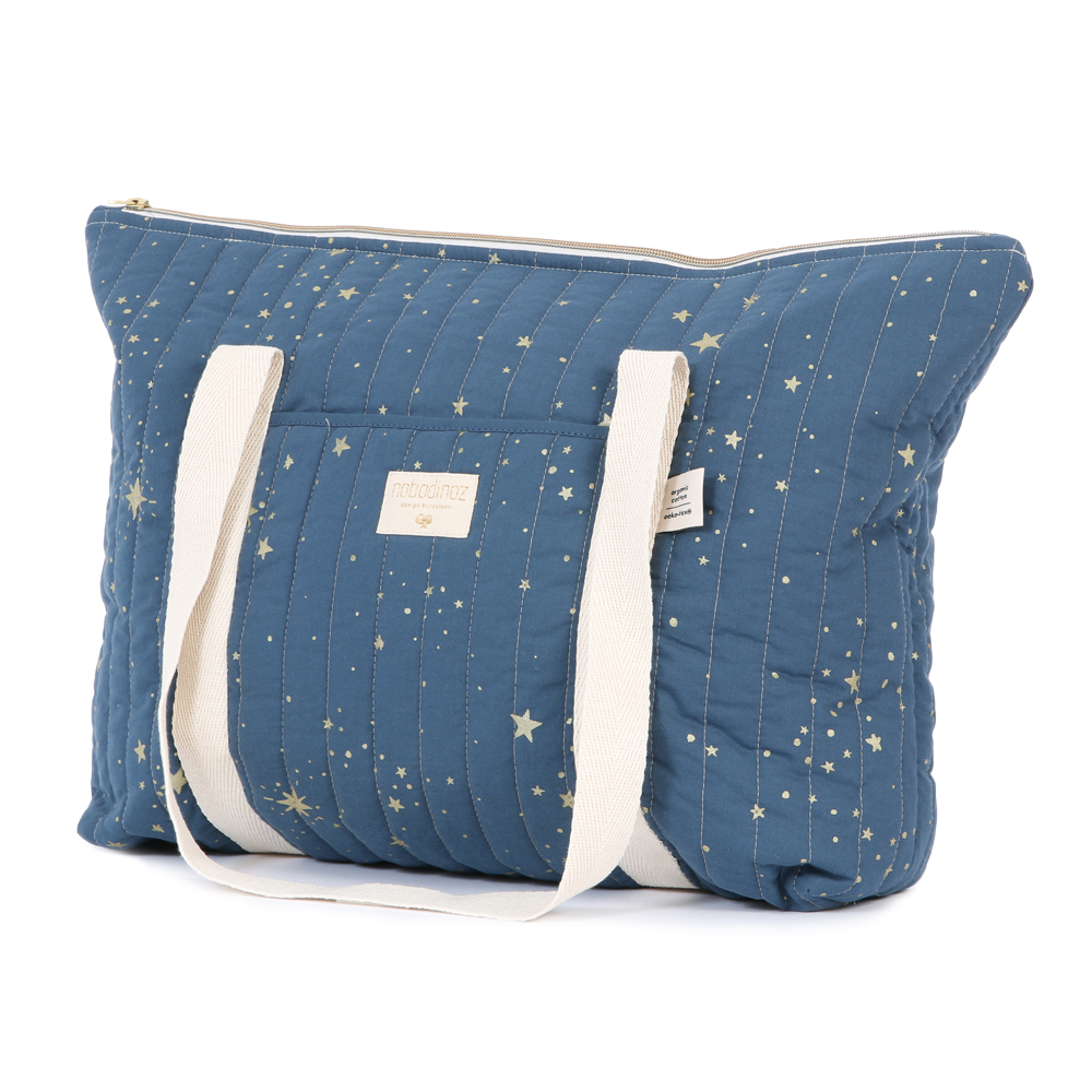 Sac de maternité Paris gold stella Elements - Bleu marine - Nobodinoz