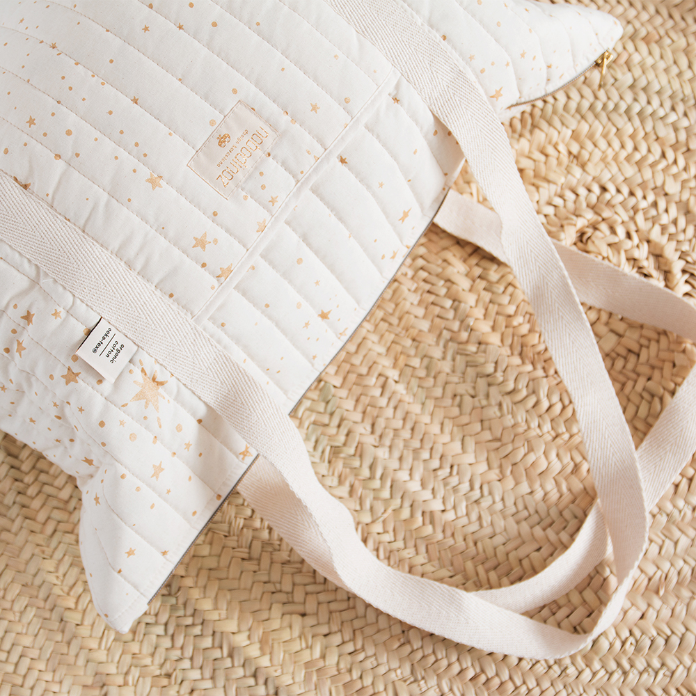 Sac de maternité Paris gold stella Elements - Ecru - Nobodinoz