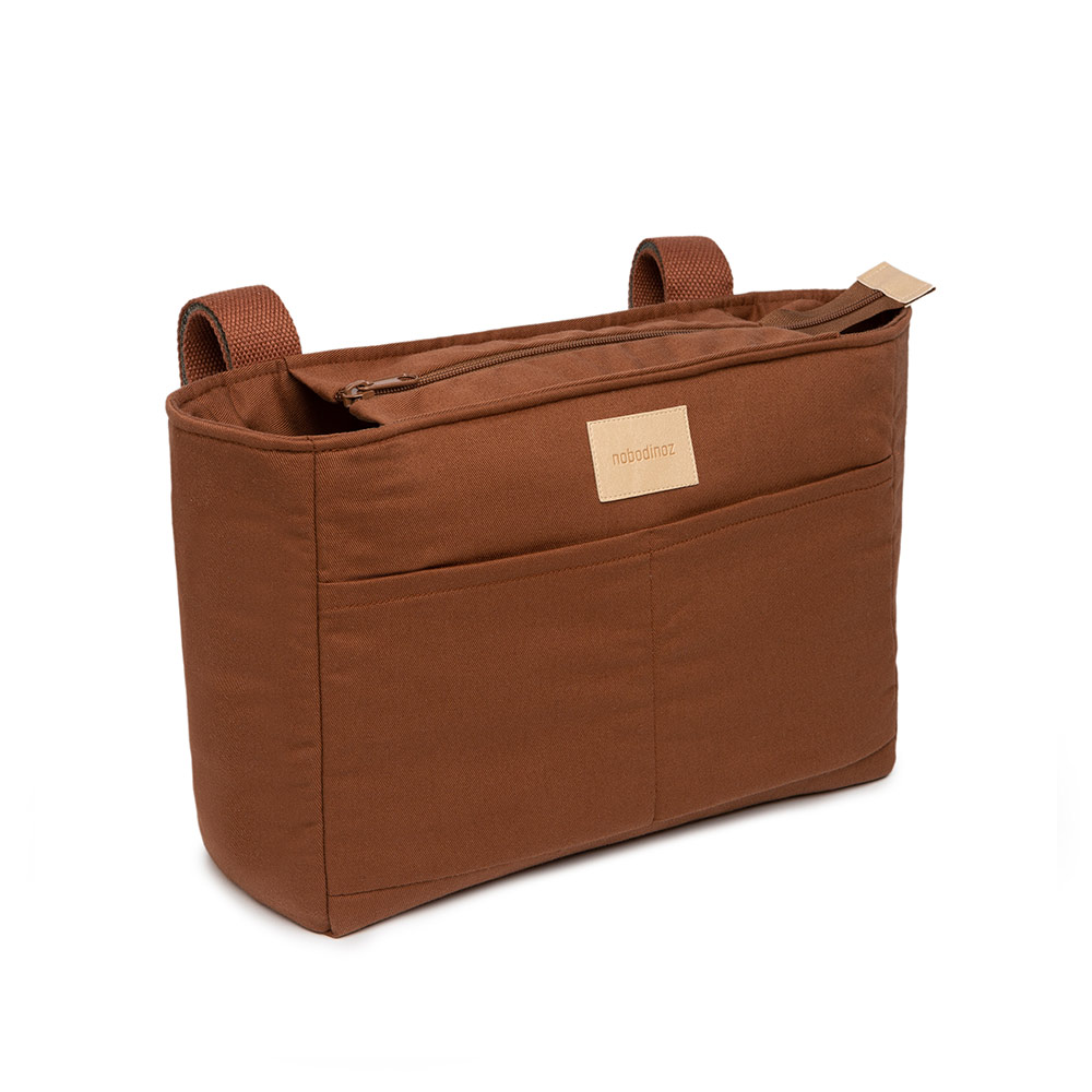 Sac Organisateur de Poussette Imperméable - Terracotta - Nobodinoz