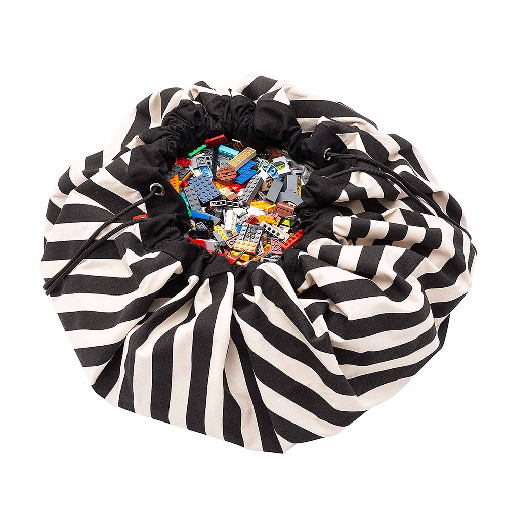 Sac - Tapis de jeux Rayures - Noir - Play et Go