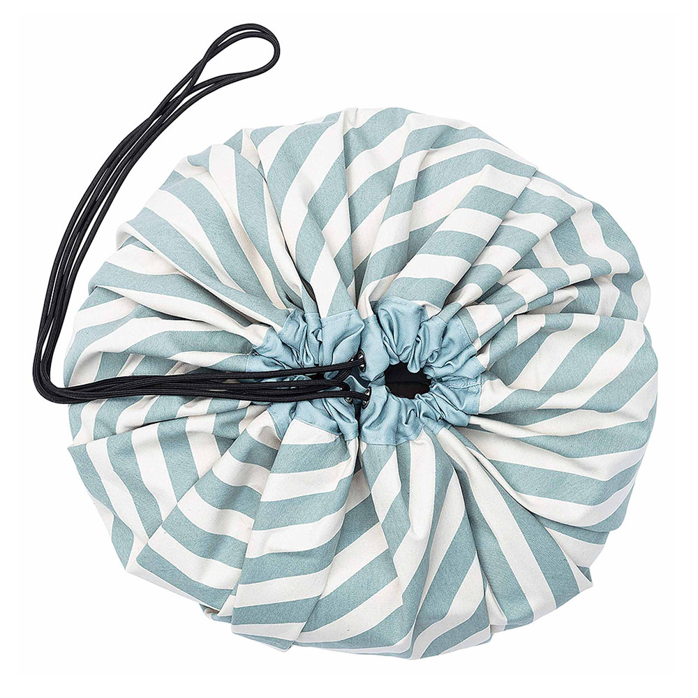 Sac - Tapis de jeux Rayures - Vert Celadon - Play et Go
